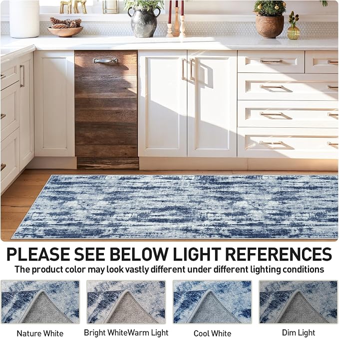 2'6''x8' Runner Rugs Washable Rug: Modern Abstract Living Room Rug Soft - Image 7