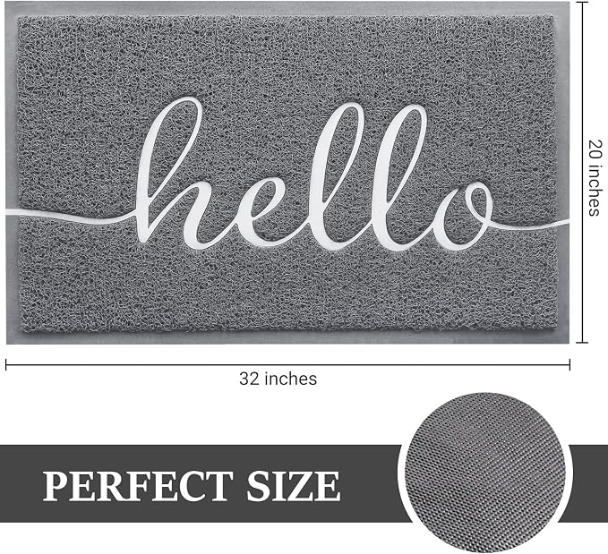 BeneathYourFeet Door Mat, Welcome Mat Low Profile Front Doormat Indoor Outdoor - Image 3