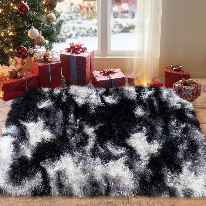 Pionblank Fluffy Small Rug for Bedroom 2x3 Feet, Shag Soft Area Rug, Modern by PIONBLANK