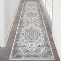 HEBE Hallway Runner Rug 2'x8' Washable Vintage Distressed Area Rugs Non Slip by HEBE