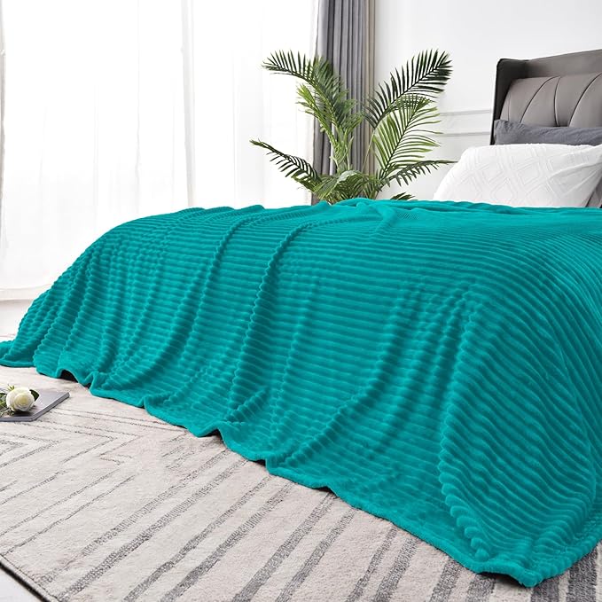 BEDELITE Fleece Blanket King Size – 3D Ribbed Jacquard Soft and Warm Decorative by BEDELITE