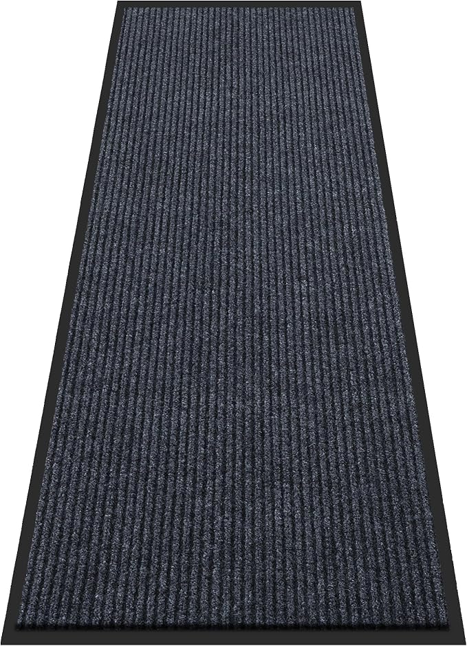 Large Indoor Outdoor Door Mat, Rubber Border Doormats by BesWin