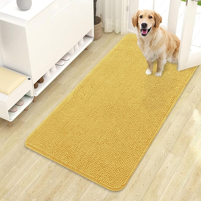 OLANLY Dog Door Mat for Muddy Paws 44x24, Absorbs Moisture and Dirt, Absorbent by OLANLY