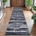 Lansny Modern Abstract Hallway Runner Rug by lansny