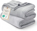 Bedsure GentleSoft Fleece Bed Blankets Full Size Light Grey by Unknown