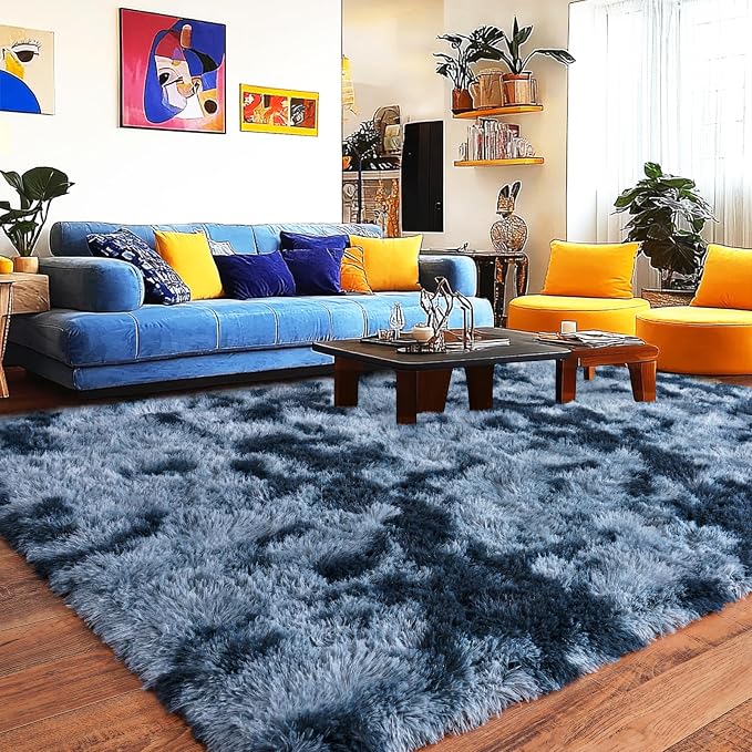 Pionblank Large Area Rug for Living Room 10x14, Fuzzy Modern Shag Rug, Fluffy - Image 2