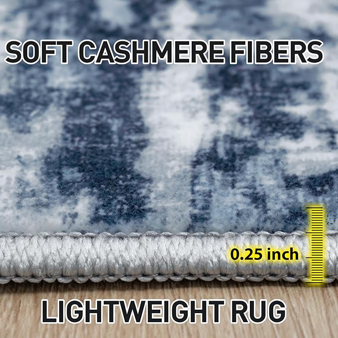 9x12 Area Rugs Washable Rug: Modern Abstract Living Room Rug Soft Anti-Skid - Image 6