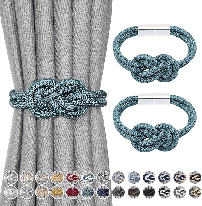 NICEEC 2 Pack Mini Magnetic Curtain Tiebacks Nordic Simple Style Drape Tie by NICEEC