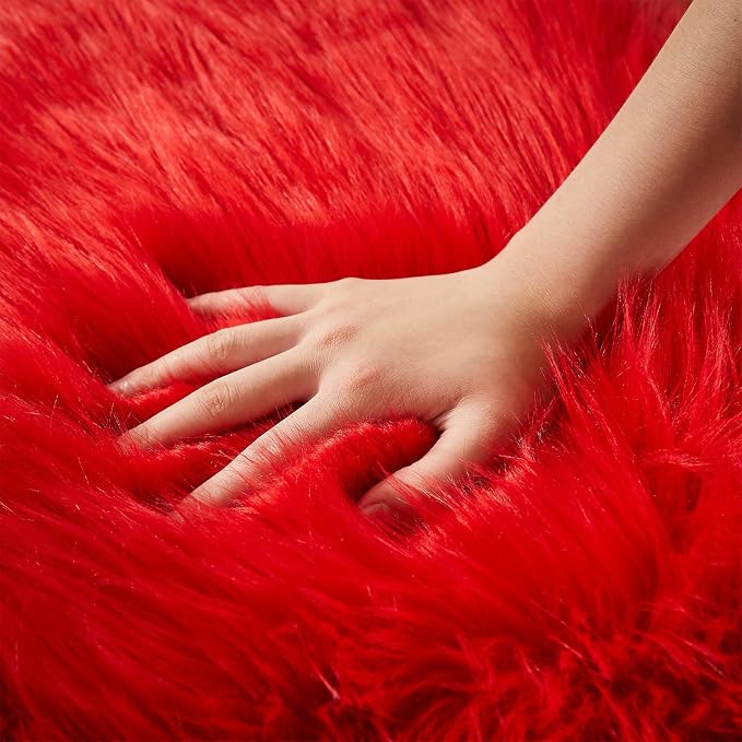 AMTOVO Faux Sheepskin Rug, 2 x 6 ft Faux Fur Rug - Image 7
