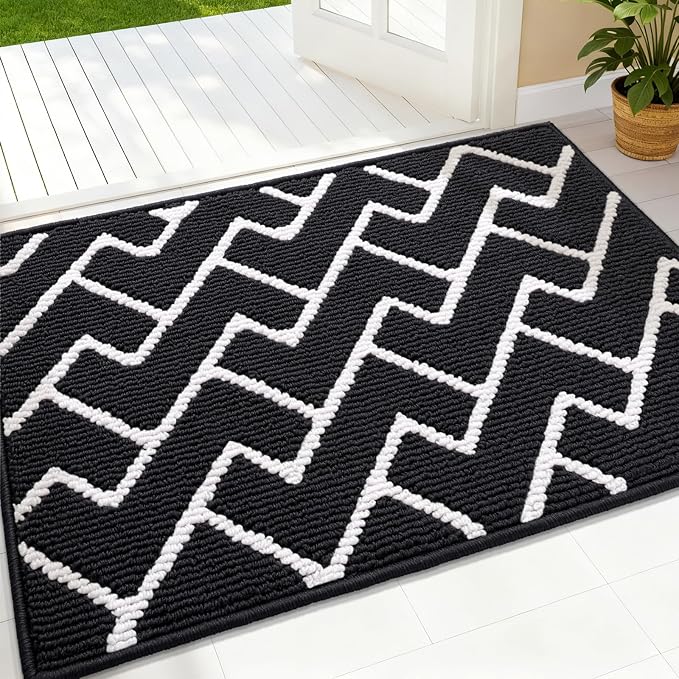 OLANLY Front Door Mat, Non-Slip Rubber Backing, Dirt Resistant and Absorbent by OLANLY