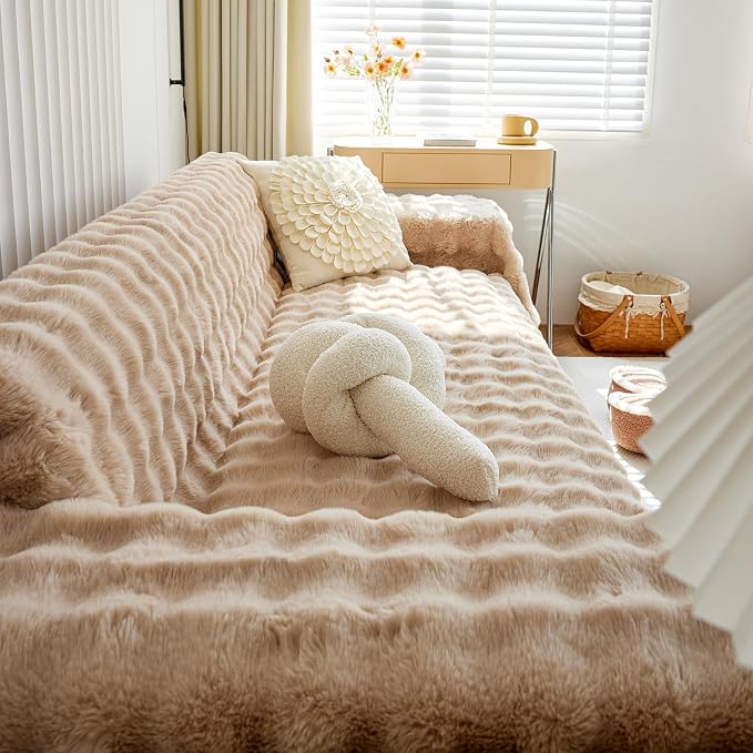HANDONTIME Plush Sofa Slipcovers Washable Couch Cover - Image 7