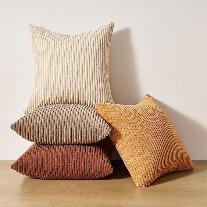 Topfinel Yellow Brown Gradient Rustic Pillow Case Boho Throw Pillow Covers - Image 7