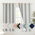 NICETOWN Grey Complete 100% Blackout Curtain Set, 52W x 45L, Thermal Insulated by NICETOWN
