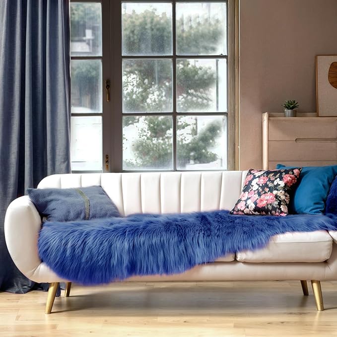 Ciicool Ultra Soft Faux Sheepskin Fur Rug Fluffy Rug - Image 2