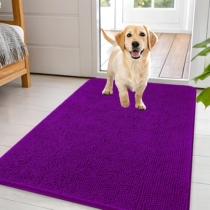 OLANLY Dog Door Mat for Muddy Paws 44x32, Absorbs Moisture and Dirt, Absorbent by OLANLY