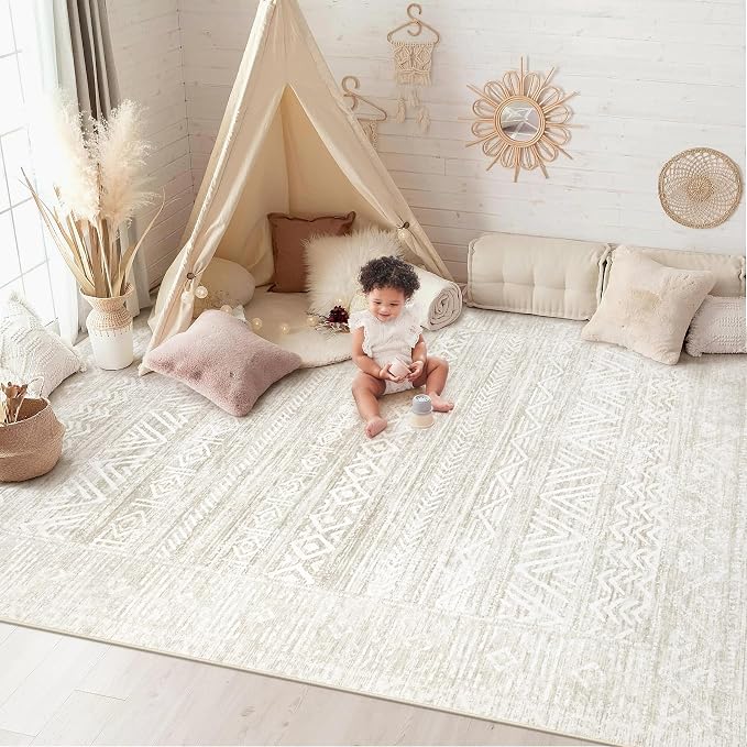 Washable Area Rug 5x7: Moroccan Rug - Image 2