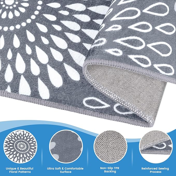 StepRite Runner Rug 3 x 5 ft, Washable Rugs, Hallway Runner Rugs, Kitchen - Image 3