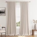 Guken Oatmeal 100% Blackout Curtains 108 Inch Length 2 Panels Set by Guken