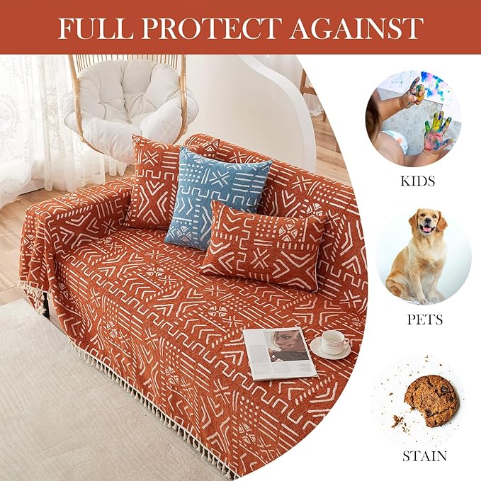 HANDONTIME Boho Aztec Sofa Slipcover - Image 5