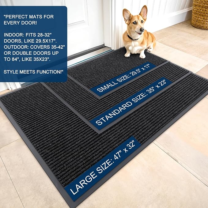 OLANLY Front Door Mat 71x47, Waterproof Heavy-Duty Indoor Outdoor Doormat | - Image 2