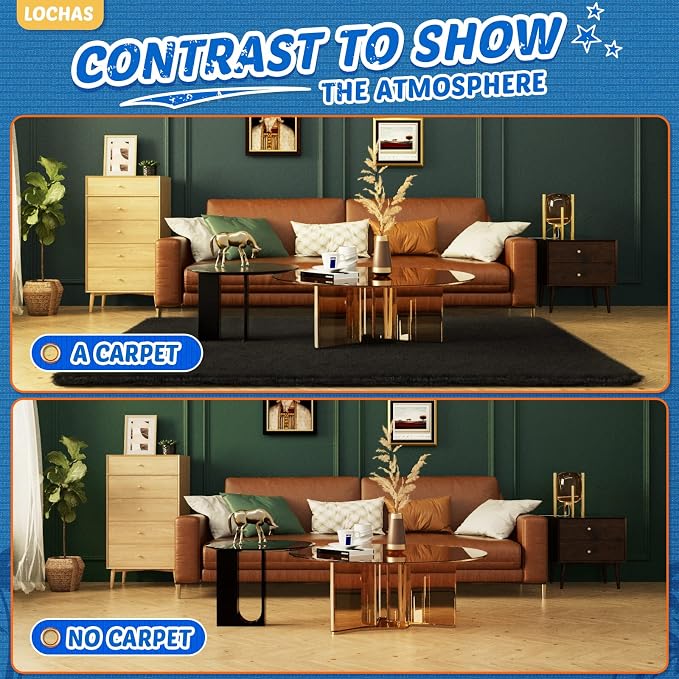 LOCHAS Ultra Soft Indoor Modern Area Rugs Fluffy Living Room Carpets - Image 4