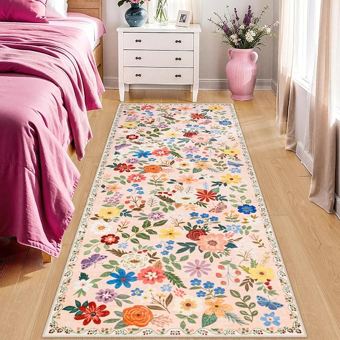 Runner Rug for Entryway: 2.6x8 Kitchen Rugs Non Slip Washable Ultra-Thin Soft - Image 2