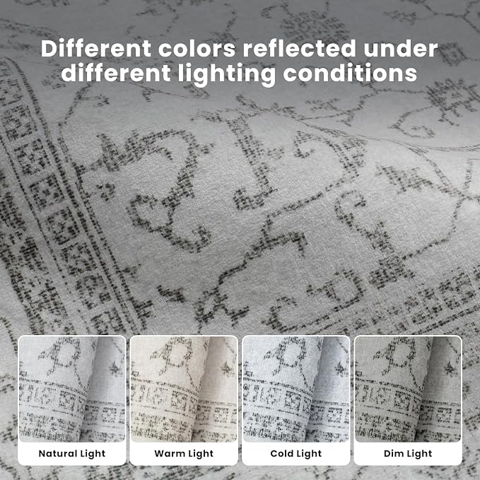 Washable Rugs 8x10 Area Rugs for Living Room, Dining Room- Soft Low Pile - Image 9