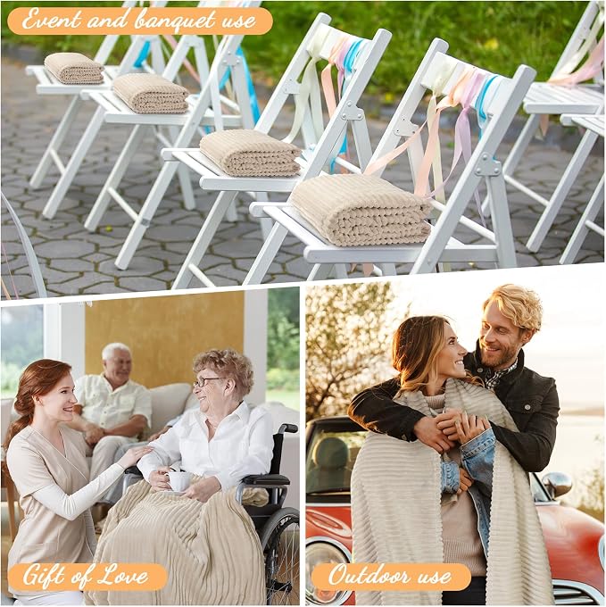 Buryeah 6 Pcs Flannel Throw Blanket Bulk 50 x 60 in Sleepover Blanket Outdoor - Image 5