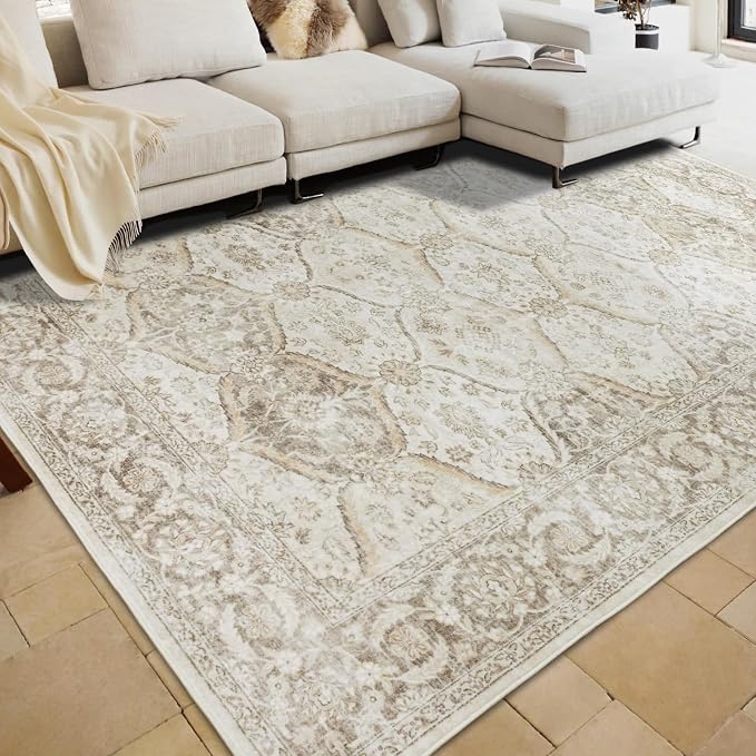 7x9 Machine Washable Non Slip Vintage Area Rugs - Image 6