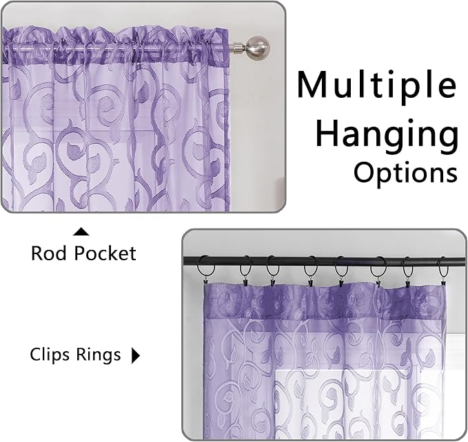 OWENIE Furman Sheer Curtains 84 inches Long - Image 5