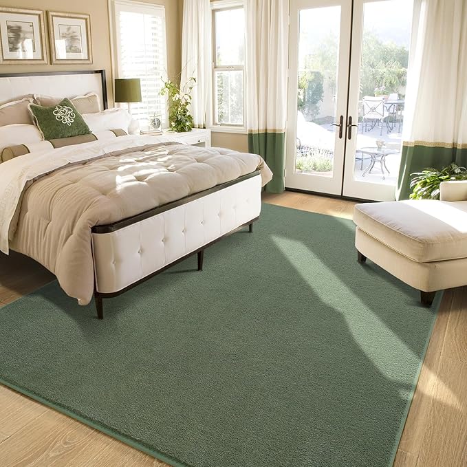 Amearea Modern Area Rugs for Bedroom Living Room, 4x6 Feet Sage Green Thickened - Image 2