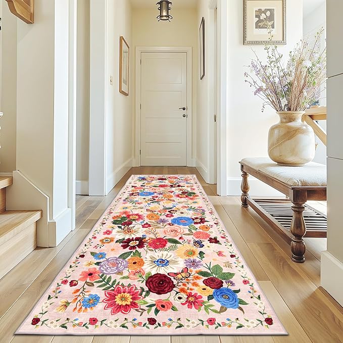 Rug for Hallways Kitchen Rug 3x7, Non Slip Washable Rugs by WelcometoBabovid