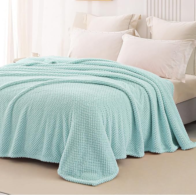 Whale Flotilla Twin Size Fuzzy Fleece Blanket - Image 4