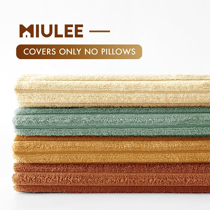 MIULEE Boho Farmhouse Throw Pillow Covers 18x18 Inch Set of 4 Summer Modern - Image 3