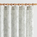 jinchan Floral Curtains 90 Inch Length Charcoal Grey Flower Linen Farmhouse by JINCHAN
