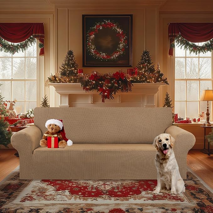 KEKUOU Stretch Oversized Sofa Slipcover 1 Piece Couch Sofa Cover Furniture - Image 2