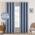 MIULEE Linen Texture Curtains for Bedroom Solid 100% Blackout Thermal Insulated by MIULEE