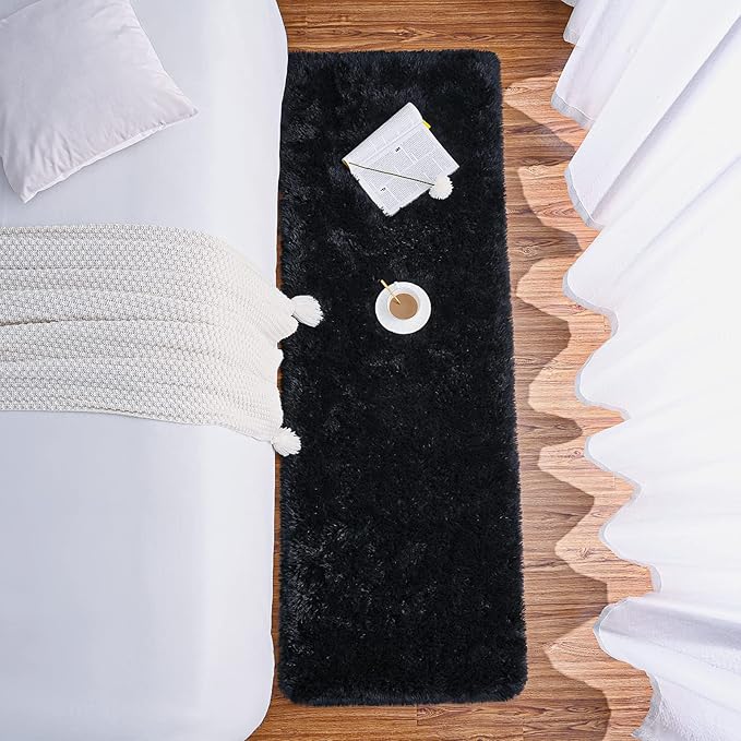 Chicrug Soft Runner Rug for Bedroom Living Room Plush Fluffy Rug 2x8 | Shag - Image 4