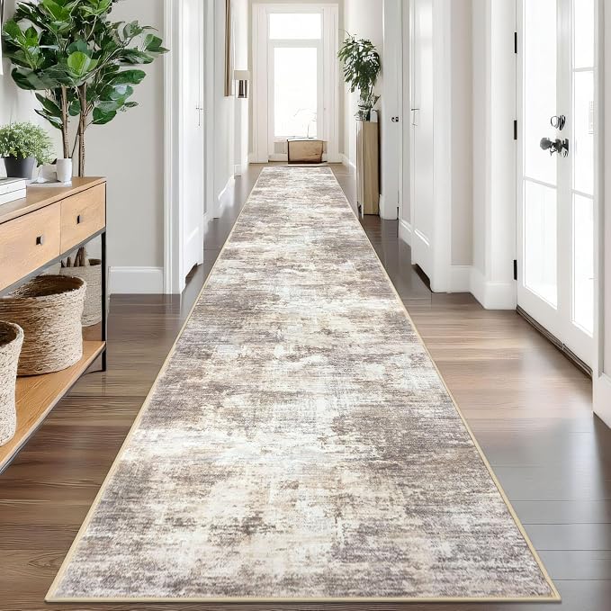 IOHOUZE Abstract Runner Rug 3x20 Ft Extra Long Washable Runners by iOhouze