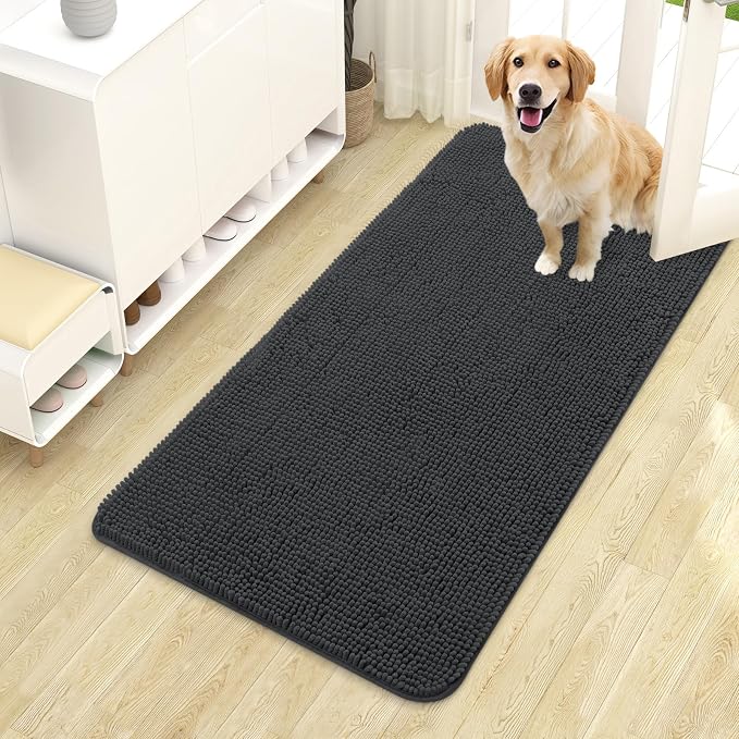 OLANLY Dog Door Mat for Muddy Paws 44x24, Absorbs Moisture and Dirt, Absorbent by OLANLY