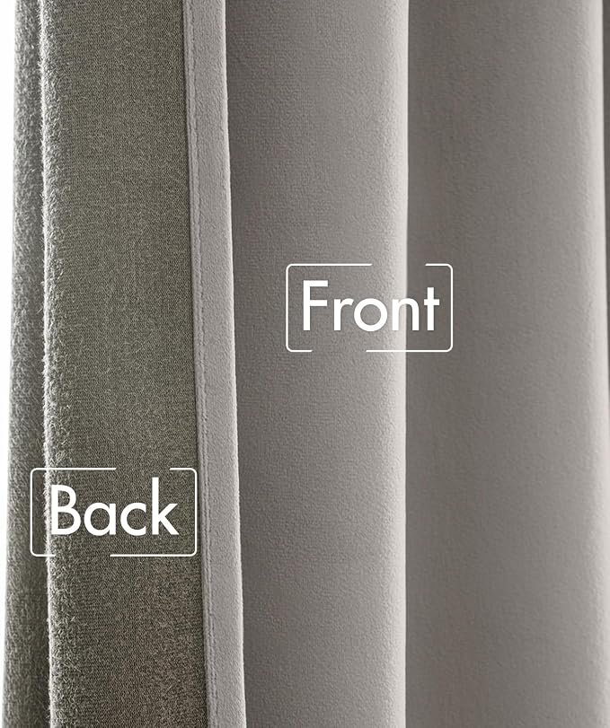 MIULEE Silver Gray Velvet Curtains 84 inches - Image 6