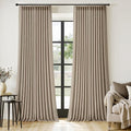 MIULEE Pinch Pleated Thick Linen Curtains 102 Inches Long 2 Panels by MIULEE