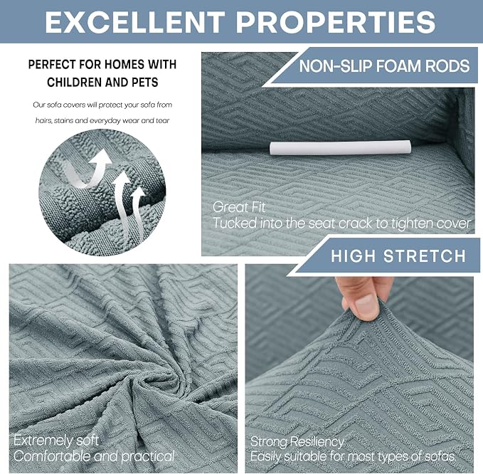 ZNSAYOTX 1 Piece Jacquard Couch Covers - Image 4