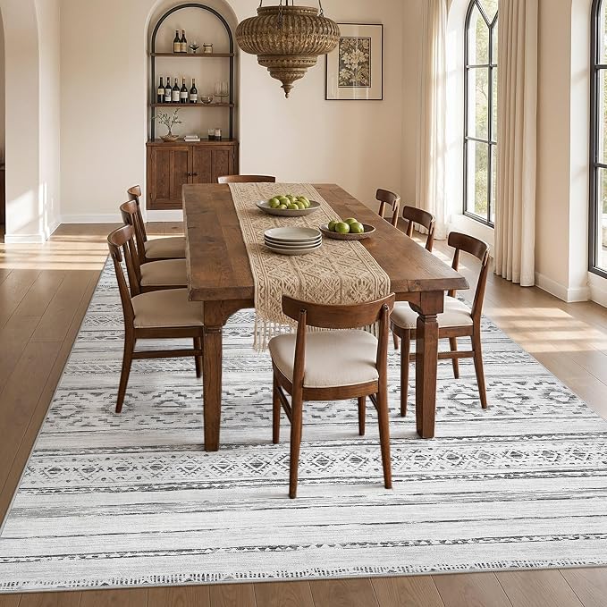 cotiled Boho 8x10 Area Rugs for Living Room: Large Moroccan Washable Rug | - Image 7