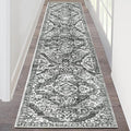 HEBE Hallway Runner Rug 2'x8' Washable Vintage Distressed Area Rugs Non Slip by HEBE