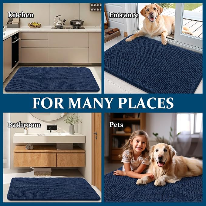 OLANLY Dog Door Mat for Muddy Paws 40x32, Absorbs Moisture and Dirt, Absorbent - Image 8