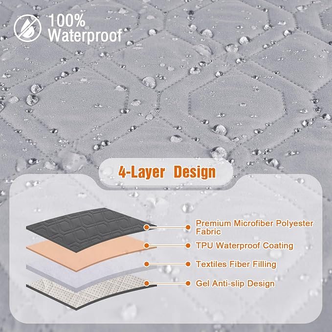 VANSOFY Waterproof Recliner Couch Covers, Sofa Covers 1-Piece Washable - Image 6