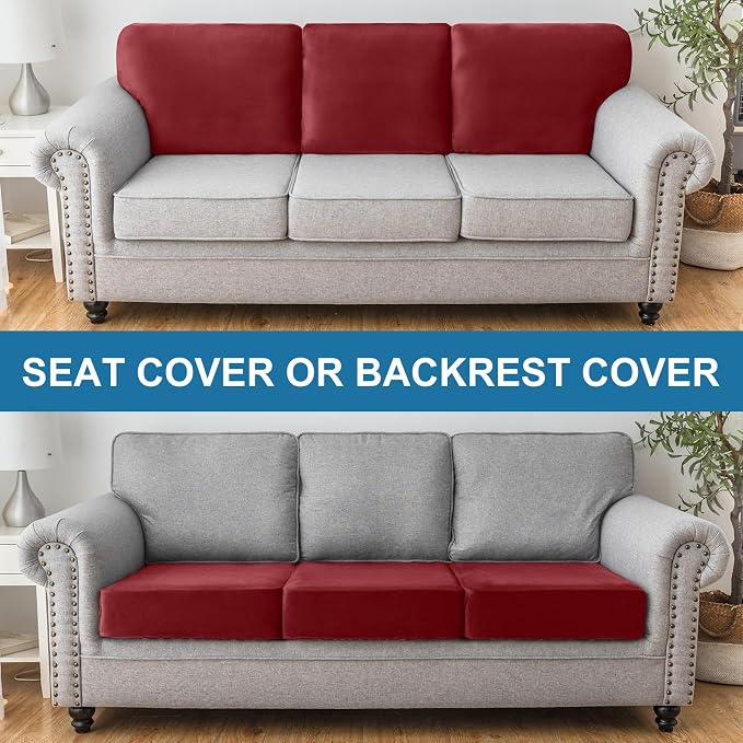 Couch Cover Stretch Velvet Sofa Cushion Cover 1-Piece - Image 5
