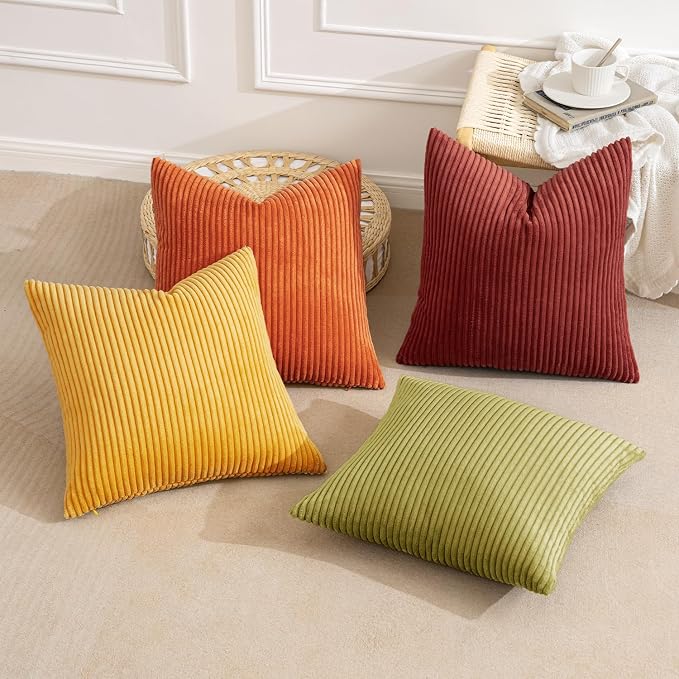 MIULEE Decorative Throw Pillow Covers 20x20 Inch Set of 4, Vibrant Cushion - Image 2