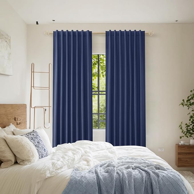 Guken 100% Blackout Curtains 108 Inch Length 2 Panels Set - Image 8